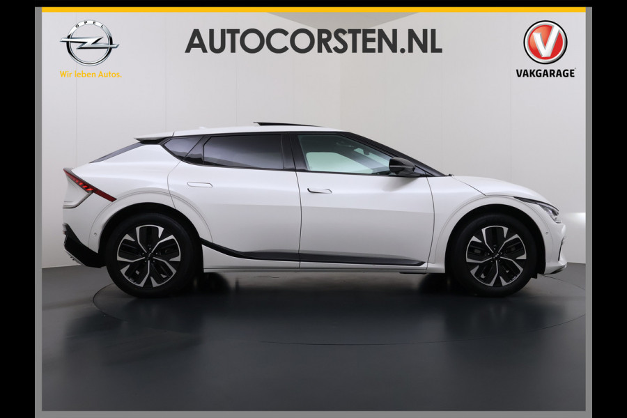 Kia Ev6 GT-Line 77.4kWh SOH 100% Warmtepomp V2L Panorama-schuifdak Meridian-Audio Head-Up Stoel-Massage+Ventilatie Elek.Stoelen+Memory 3 DAB Elek.Achterklep Lmv Lane Assist Privacy Glas Laden tot 240kW 1e Eigenaar Origineel Nederlandse Auto