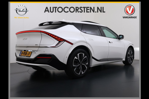 Kia Ev6 GT-Line 77.4kWh SOH 100% Warmtepomp V2L Panorama-schuifdak Meridian-Audio Head-Up Stoel-Massage+Ventilatie Elek.Stoelen+Memory 3 DAB Elek.Achterklep Lmv Lane Assist Privacy Glas Laden tot 240kW 1e Eigenaar Origineel Nederlandse Auto