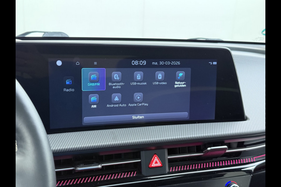 Kia Ev6 GT-Line 77.4kWh SOH 100% Warmtepomp V2L Panorama-schuifdak Meridian-Audio Head-Up Stoel-Massage+Ventilatie Elek.Stoelen+Memory 3 DAB Elek.Achterklep Lmv Lane Assist Privacy Glas Laden tot 240kW 1e Eigenaar Origineel Nederlandse Auto