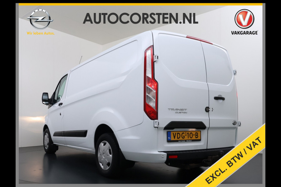 Ford Transit Custom 280 2.0TDCI L1H1 Trend 3-Persoons Trekhaak Airco Cruise Control Bluetooth Pdc Betonplex vloer Wandbetimmering Kasteninbouw Achterdeuren Schuifdeur 1e Eigenaar Euro 6 Origineel Nederlandse Auto