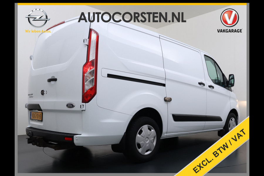 Ford Transit Custom 280 2.0TDCI L1H1 Trend 3-Persoons Trekhaak Airco Cruise Control Bluetooth Pdc Betonplex vloer Wandbetimmering Kasteninbouw Achterdeuren Schuifdeur 1e Eigenaar Euro 6 Origineel Nederlandse Auto