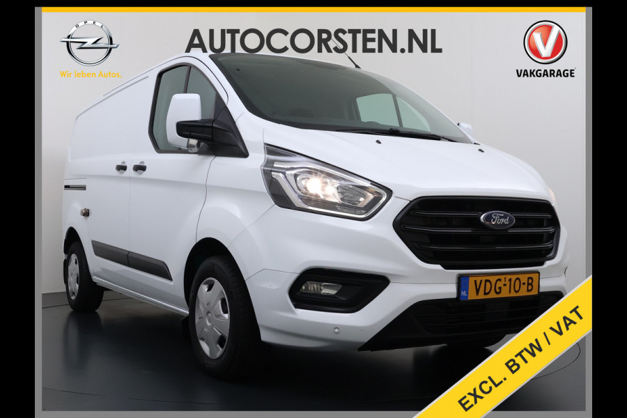Ford Transit Custom 280 2.0TDCI L1H1 Trend 3-Persoons Trekhaak Airco Cruise Control Bluetooth Pdc Betonplex vloer Wandbetimmering Kasteninbouw Achterdeuren Schuifdeur 1e Eigenaar Euro 6 Origineel Nederlandse Auto
