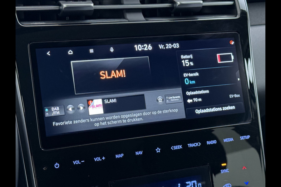 Hyundai Tucson 1.6T-GDI 265PK PHEV Hybrid Autom. 4WD Navi Ecc Camera Adap.Cruise Apple Carplay Android Auto Pdc Comfort Smart Isofix DAB Elek.Achterklep Stoel+Stuurverwarming Led Lmv Keyless Regensensor AWD Origineel Nederlandse Auto Plug In Hybride