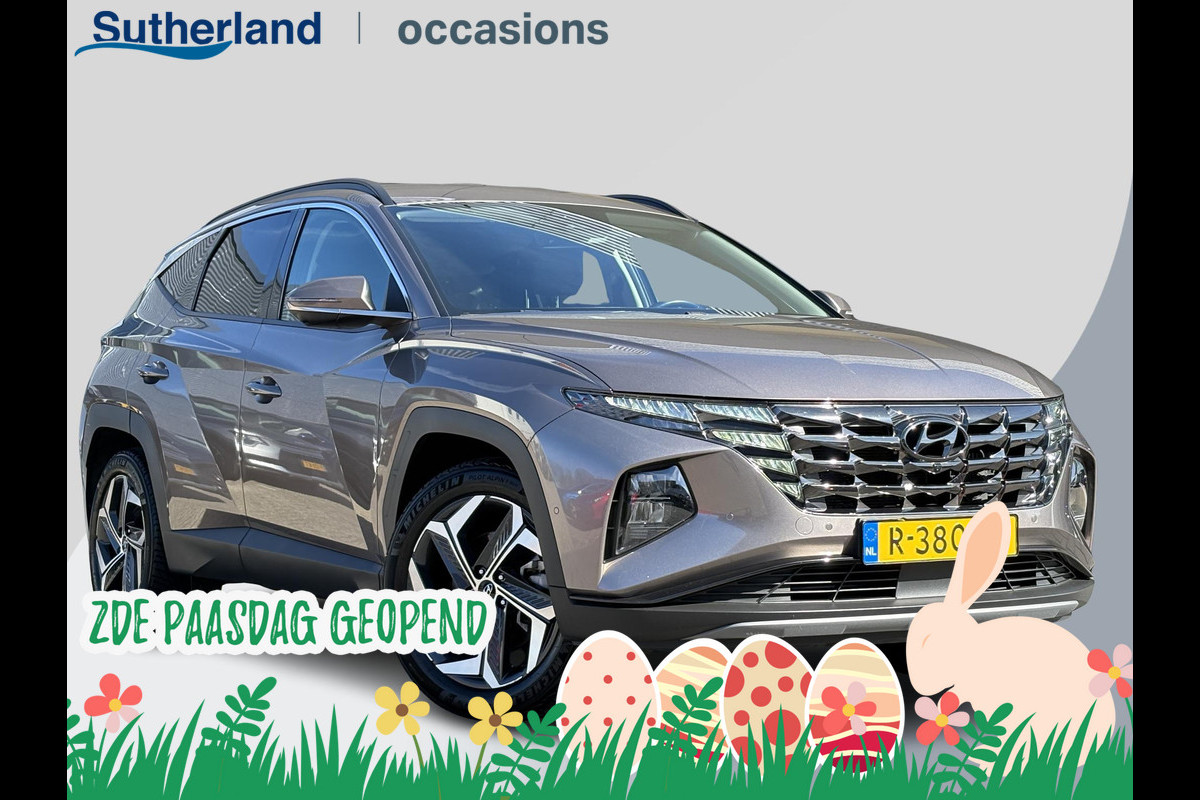 Hyundai Tucson 1.6 T-GDI HEV Premium 230pk | VOL! | Trekhaak | Leder | 360 Camera | Stoel- Ventilatie, Verwarming & Geheugen | Dakdragers |
