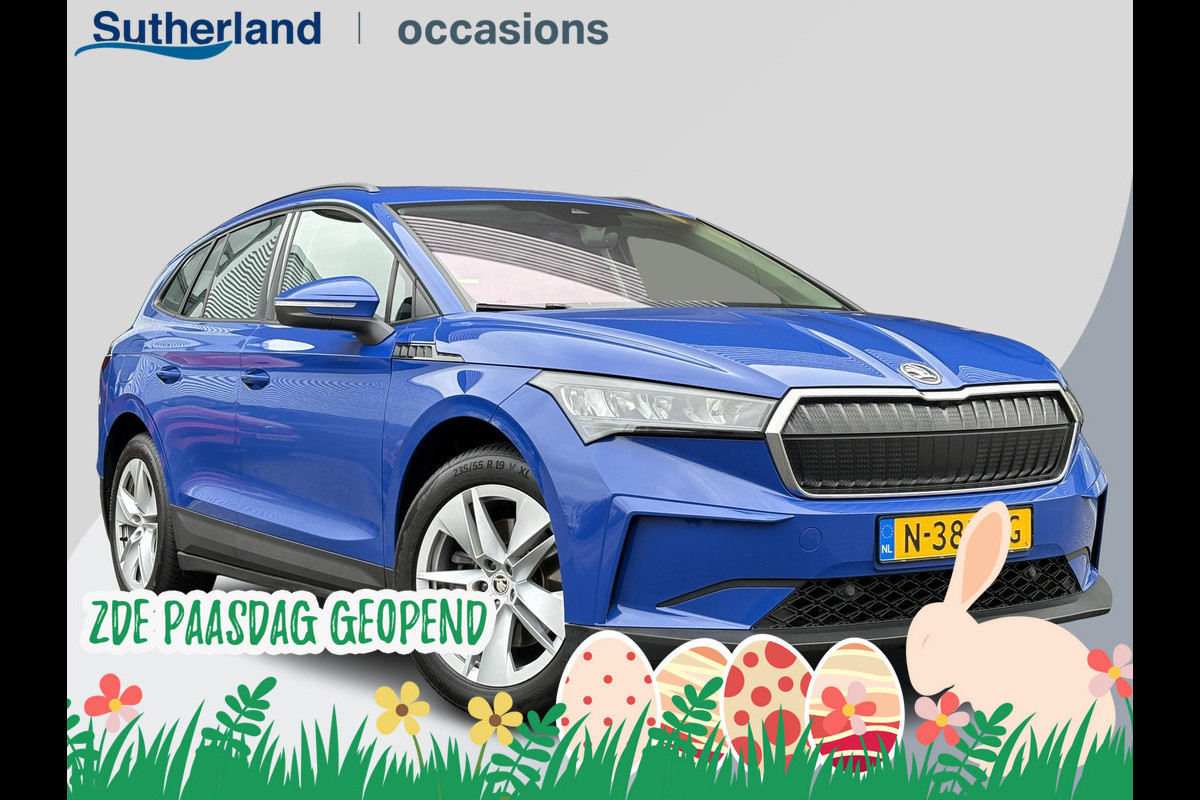 Škoda ENYAQ iV 60 | 92,8% SOH | Wegklapbare trekhaak | Stoelverwarming | Warmtepomp