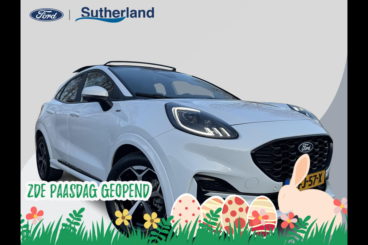 Ford Puma 1.0 EcoBoost Hybrid ST-Line 125pk Automaat | Adaptieve Cruise | | Panorama dak | 360 graden Camera's | Winterpack | Full LED