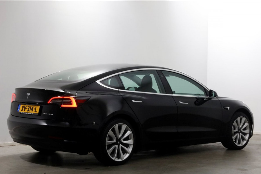 Tesla Model 3 Long Range AWD 19inch/Autopilot/Panoramadak SOH 83% Marge 03-2019