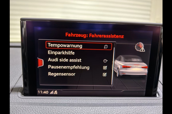Audi A3 Cabriolet 40 TFSI CoD S-LINE Quattro ** MATRIX, LEDER, VIRTUAL, NEKVERW, 19-inch LMV ** UNFALLFREI - SUPER UITV ** ** INFORMEER OOK NAAR ONZE AANTREKKELIJKE FINANCIAL-LEASE TARIEVEN **