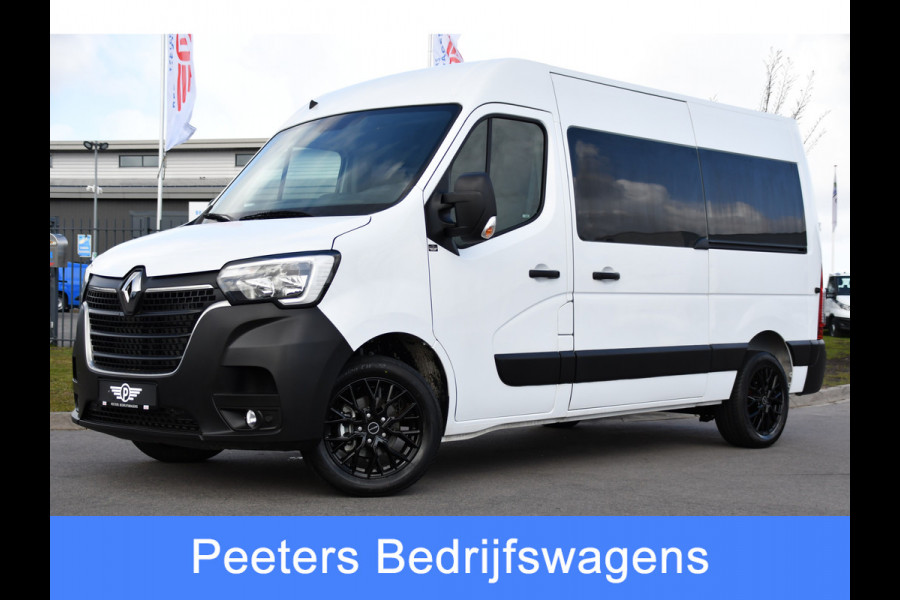 Renault Master T35 2.3 dCi 180 L2H2 DC PB Edition Camera, Cruise, Carplay, LED, 2 x Schuifdeur, Multimedia, 180pk, 6 zitplaatsen, Uniek!
