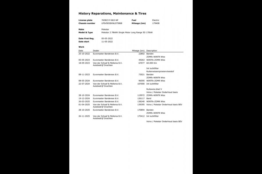 Polestar 2 Long Range Single Motor 78 kWh|XX% SOH|BLACK EDITION|MEMORY|CAMERA|STOEL-,STUURVERW.|ACC|INCL.BTW|1e EIG|NL-AUTO|NAP|