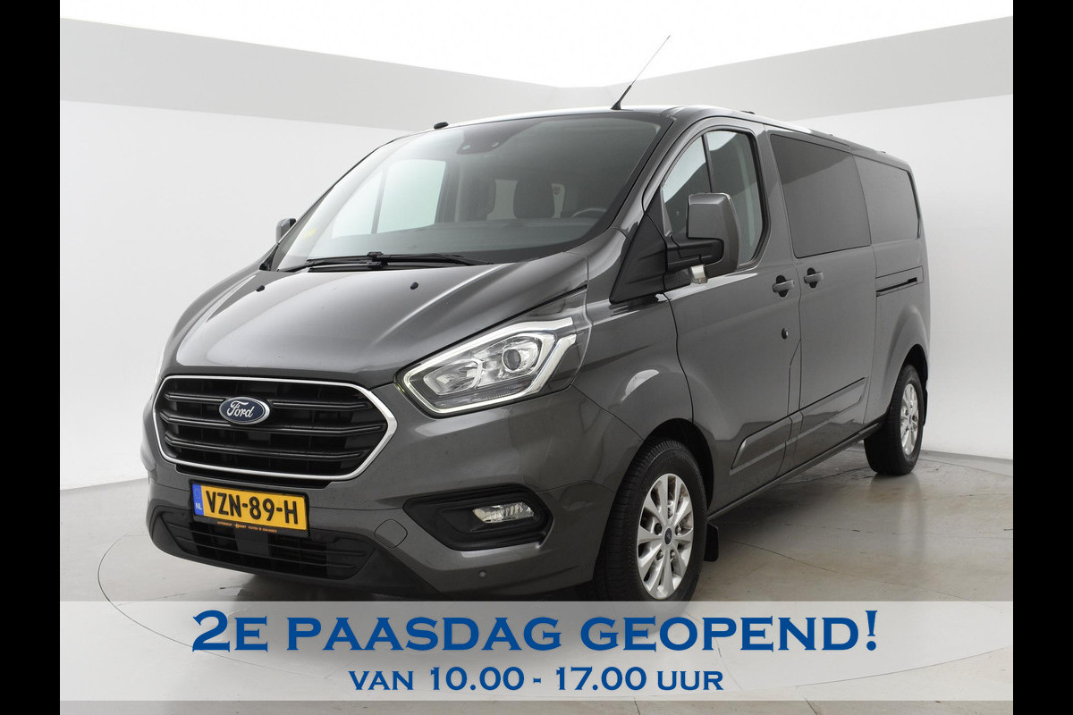 Ford Transit Custom 2.0 TDCI 130 PK AUT. L2H1 DUBBEL CABINE LIMITED | 2 SCHUIFDEUREN | TREKHAAK | CAMERA | STOELVERW. |