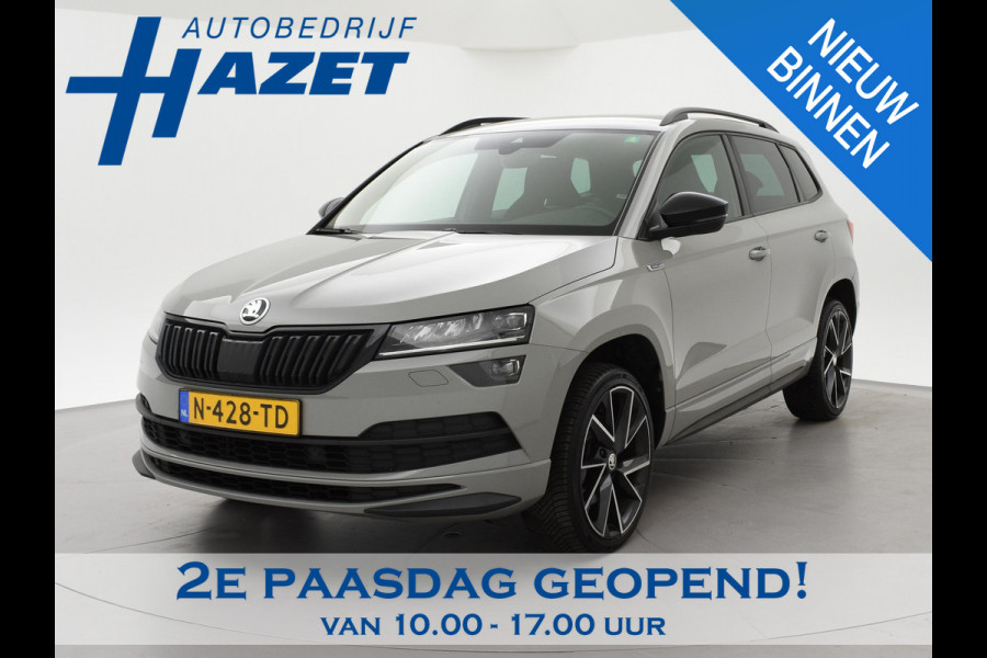 Škoda Karoq 1.5 TSI ACT 150 PK DSG SPORTLINE + CANTON AUDIO | STEEL GREY | CAMERA | 19 INCH | VIRTUAL | SFEER