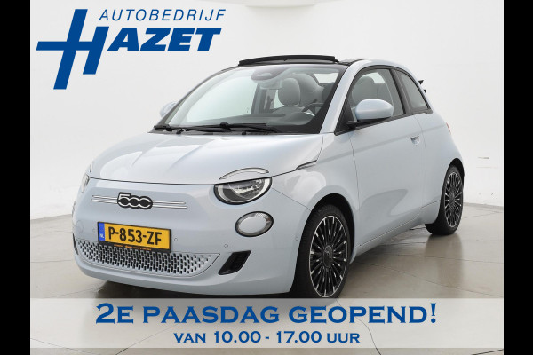 Fiat 500C 42 kWh Aut. *SOH 97%* *CELESTIAL BLUE* + STOELVERW. | CAMERA | 17 INCH | APPLE CARPLAY