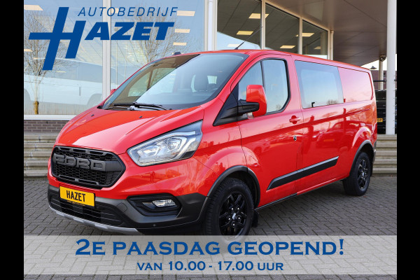 Ford Transit Custom 320 2.0 TDCI 130 PK TRAIL DUBBEL CABINE L2H1 6-PERS. + LEDER | RAPTOR GRILLE | CARPLAY | CAMERA | LMV