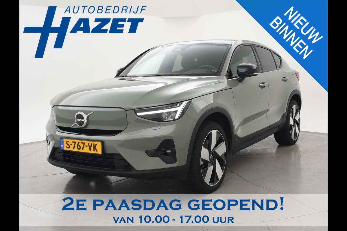 Volvo C40 RECHARGE TWIN ULTIMATE 78 kWh 408 PK SAGE GREEN + ELEK. TREKHAAK | 20 INCH | PANORAMA | PILOT ASSIST | ACC | HK