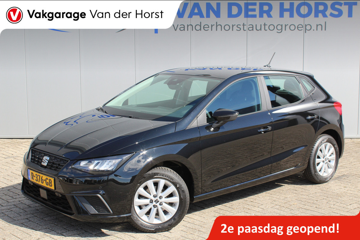 Seat Ibiza 1.0-96pk TSI Style. NIEUWSTE MODEL In nieuwstaat ! Volautm. airco, camera, elektr. ramen v+a, LED verlichting, stoelverwarming, metallic lak, Isofix, LM wielen, Apple Carplay / Android auto etc.