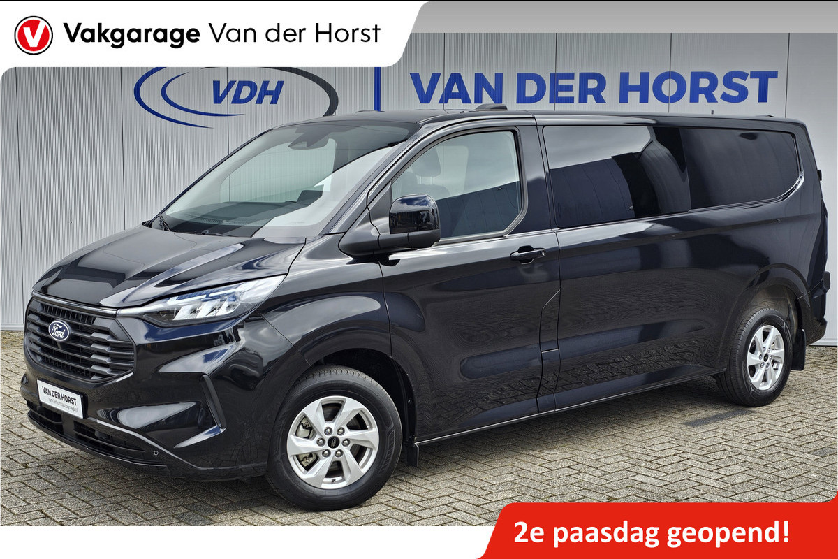 Ford Transit Custom 320 2.0-136pk TDCI L2H1 Limited dubbele cabine 6-zits. De NIEUWE Ford Transit Custom mèt dubbele cabine ! Airco, cruise cntrl, LED verl., Apple carplay/Android auto, LM wielen, stoel- en voorraamverwarming, camera, parkeersensoren v+a etc.