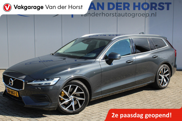 Volvo V60 2.0-250pk T5 Momentum AUTOMAAT ! Fijne comfortabele, luxe en degelijke wagen ! Autm. airco dual, panodak en achterklep elektrisch, wegklapbare trekhaak, LM wielen, metallic lak, navigatie, telefoonvoorb., lederen int., parkeersensoren v+a,  LED verl. etc.