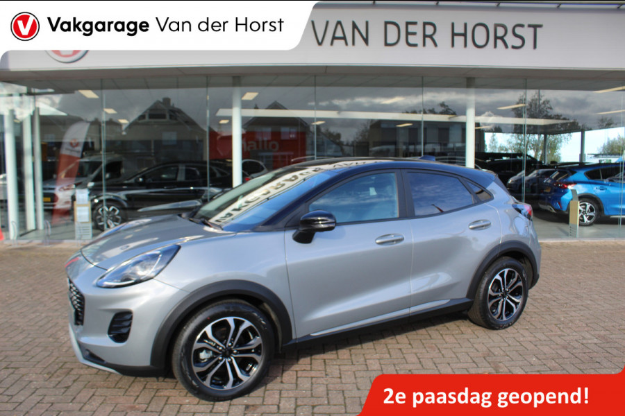 Ford Puma 1.0-125pk EcoBoost Hybrid Titanium Nieuw Model Naviagtie , Camera , Stoel , Stuur en Voorruitverwarming Fabrieksgarantie t/m 16-6-2029 ! Slechts 3.000km !