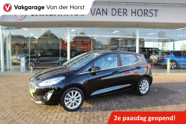 Ford Fiesta 1.0-100pk EcoBoost Titanium 5deurs Mooie en zuinige Ford Fiesta in de luxe Titanium uitvoering. Climate control , Cruise control , Navigatie , Bluetooth