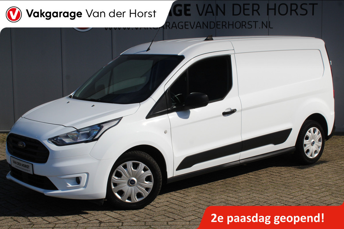 Ford Transit Connect 1.0-100pk Ecoboost Lengte 2 Trend. Dames, heren ondernemers èn particulieren LET OP, UNIEK: 100pk benzine uitv. ! Airco, beklede laadruimte, schuifdeur re., spiegels verwarmb., telefoonvoorb., pdc achter, 4x all season banden etc.