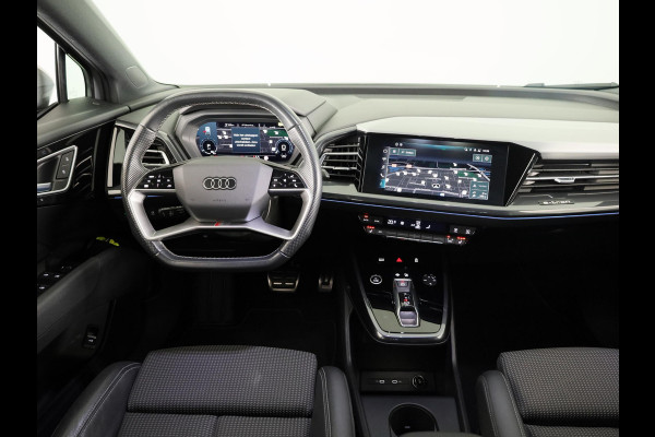 Audi Q4 e-tron 40 Launch edition S Competition 77 kWh 204 pk | SoH 97% | Navigatie | Warmtepomp | Parkeersensoren | Achteruitrijcamera | Stoelverwarming | S-Line |
