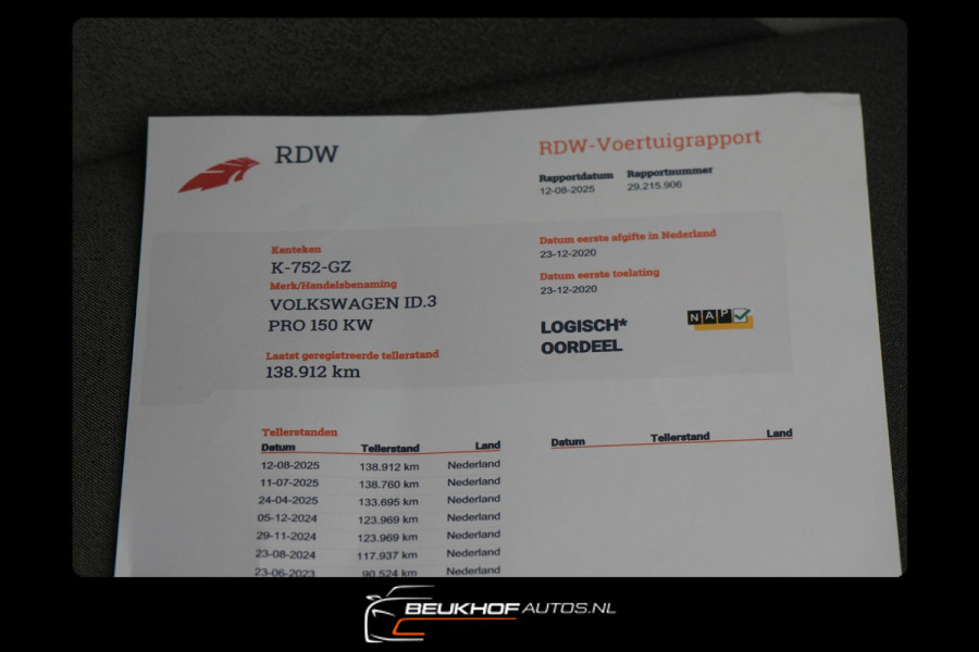 Volkswagen ID.3 First Plus 58 kWh Carplay Navi Camera Soh92%