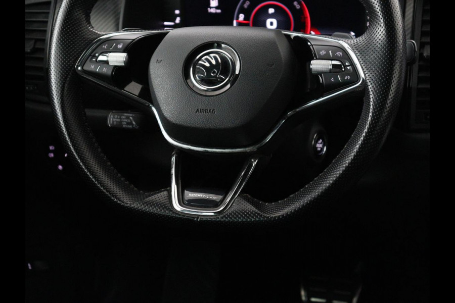 Škoda Kodiaq 1.5 TSI Sportline | Panoramadak | Trekhaak | Adaptive cruise | Stoelverwarming | Camera | Keyless | Alcantara | Full LED | Carplay | Navigatie | Canon Sound | Sfeerverlichting | Virtual Cockpit