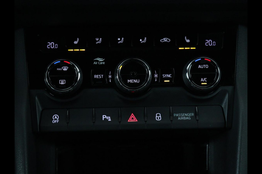 Škoda Kodiaq 1.5 TSI Sportline | Panoramadak | Trekhaak | Adaptive cruise | Stoelverwarming | Camera | Keyless | Alcantara | Full LED | Carplay | Navigatie | Canon Sound | Sfeerverlichting | Virtual Cockpit