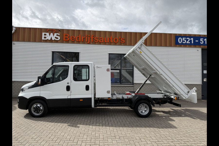 Iveco Daily 35C14D euro 6 / DC 6 persoons / JPM kipper / vaste prijs rijklaar € 24.950 ex btw / lease vanaf € 407 / dubbellucht / cruise en climate control / trekhaak 3500 kg !