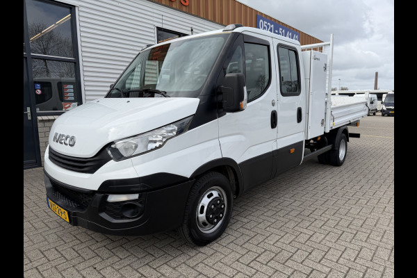 Iveco Daily 35C14D euro 6 / DC 6 persoons / JPM kipper / vaste prijs rijklaar € 24.950 ex btw / lease vanaf € 407 / dubbellucht / cruise en climate control / trekhaak 3500 kg !