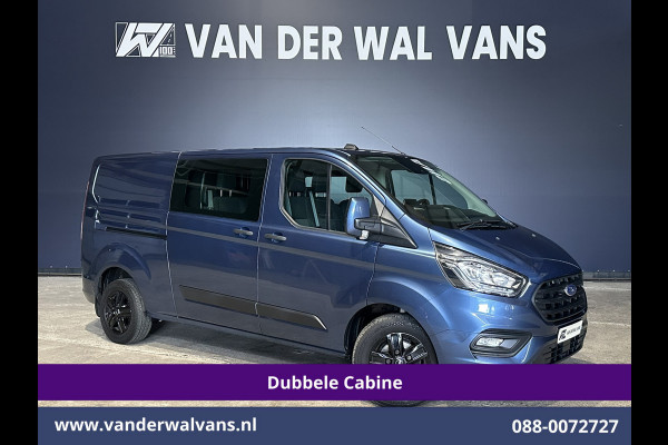 Ford Transit Custom 2.0 TDCI 131pk L2H1 Dubbele Cabine Euro6 Airco | 6-zits | Camera | LED | 2800kg Trekhaak | LM Velgen | Cruisecontrol, Android Auto, Verwarmde Voorruit, Parkeersensoren, Bijrijdersbank