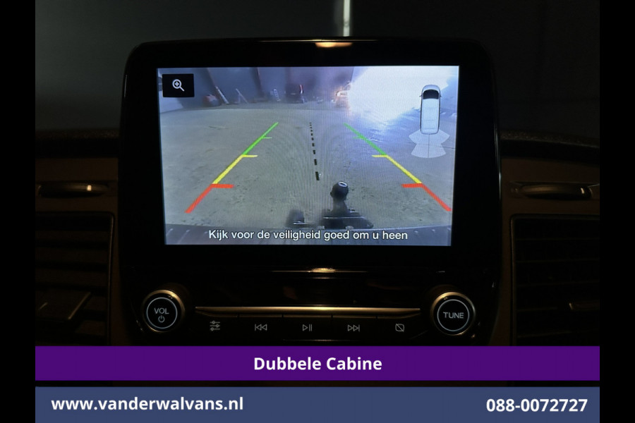 Ford Transit Custom 2.0 TDCI 131pk L2H1 Dubbele Cabine Euro6 Airco | 6-zits | Camera | LED | 2800kg Trekhaak | LM Velgen | Cruisecontrol, Android Auto, Verwarmde Voorruit, Parkeersensoren, Bijrijdersbank