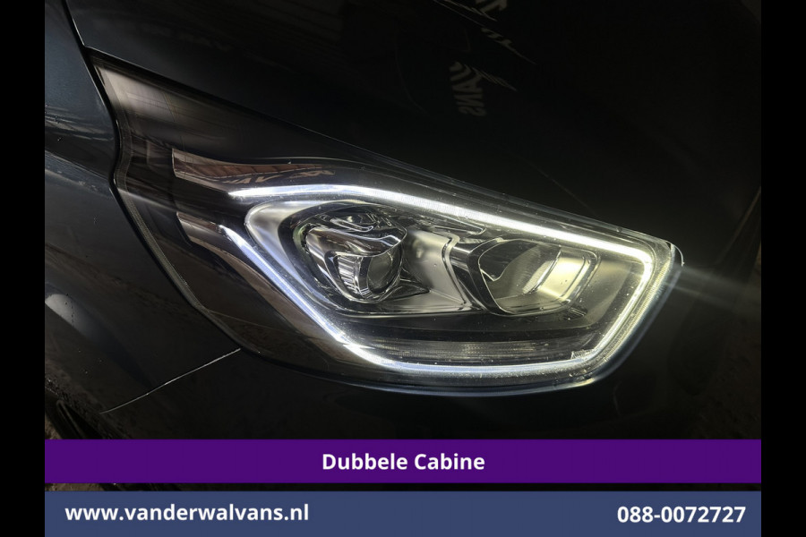 Ford Transit Custom 2.0 TDCI 131pk L2H1 Dubbele Cabine Euro6 Airco | 6-zits | Camera | LED | 2800kg Trekhaak | LM Velgen | Cruisecontrol, Android Auto, Verwarmde Voorruit, Parkeersensoren, Bijrijdersbank