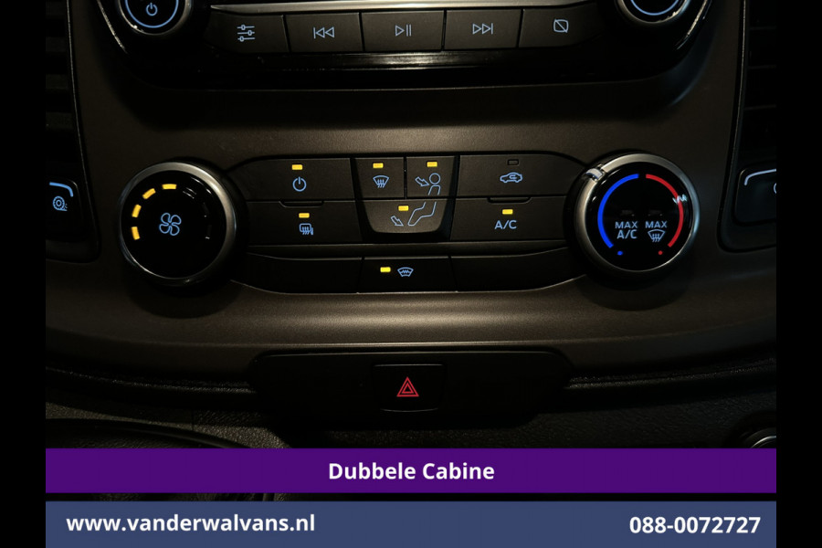Ford Transit Custom 2.0 TDCI 131pk L2H1 Dubbele Cabine Euro6 Airco | 6-zits | Camera | LED | 2800kg Trekhaak | LM Velgen | Cruisecontrol, Android Auto, Verwarmde Voorruit, Parkeersensoren, Bijrijdersbank