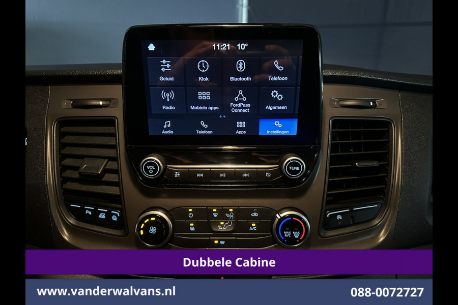 Ford Transit Custom 2.0 TDCI 131pk L2H1 Dubbele Cabine Euro6 Airco | 6-zits | Camera | LED | 2800kg Trekhaak | LM Velgen | Cruisecontrol, Android Auto, Verwarmde Voorruit, Parkeersensoren, Bijrijdersbank