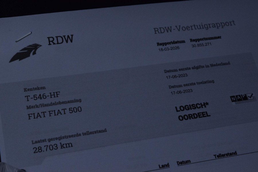 Fiat 500 1.0 Hybrid Club|Carplay|Orig.NL|1e eig.