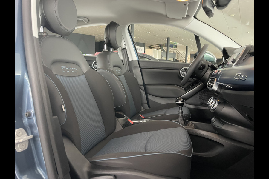 Fiat 500X 1.4 Turbo MultiAir Mirror Achteruitrijcamera - Navigatie - Apple carplay - Airco - Cruise control - Parkeersensor achter - Radio - Dakrails - Bluetooth - Elektrische ramen - Licht metalen velgen 17 inch - Start/ stop systeem - Stuur leder - Stuur multifunctioneel - Door ons nieuw geleverd - Altijd door ons onderhouden