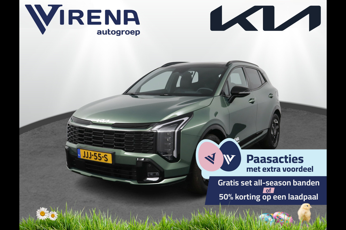 Kia Sportage 1.6 T-GDi Hybrid GT-Line Apple Carplay/Android Auto - Cruise Control - Dodehoekdetectie - Schuif-/Kanteldak  - Navigatie - Stuur/Stoelverwarming - Fabrieksgarantie tot 10-2032