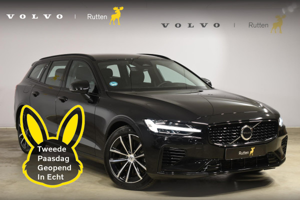 Volvo V60 T6 350PK Automaat Plug-in Hybrid AWD Plus Dark / Navigatie / Camera / Adaptieve Cruise Control / Elektrische Stoelen / Leder / LM Velgen /