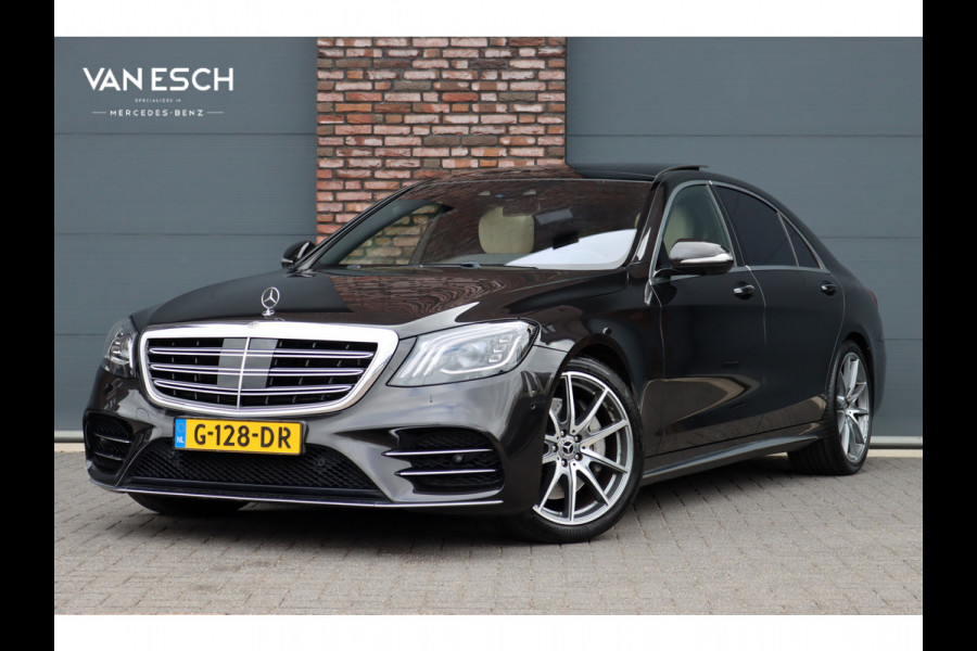 Mercedes-Benz S-Klasse 560 4MATIC Lang AMG Line Premium+ | V8 | Distronic+ | Panoramadak | Memory | Burmester | Stoelventilatie | Soft-Close | HUD | Surround Camera | Keyless Go | Zonweringspakket |