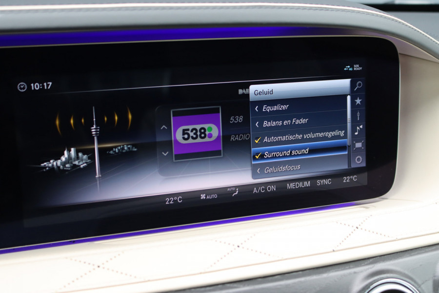 Mercedes-Benz S-Klasse 560 4MATIC Lang AMG Line Premium+ | V8 | Distronic+ | Panoramadak | Memory | Burmester | Stoelventilatie | Soft-Close | HUD | Surround Camera | Keyless Go | Zonweringspakket |