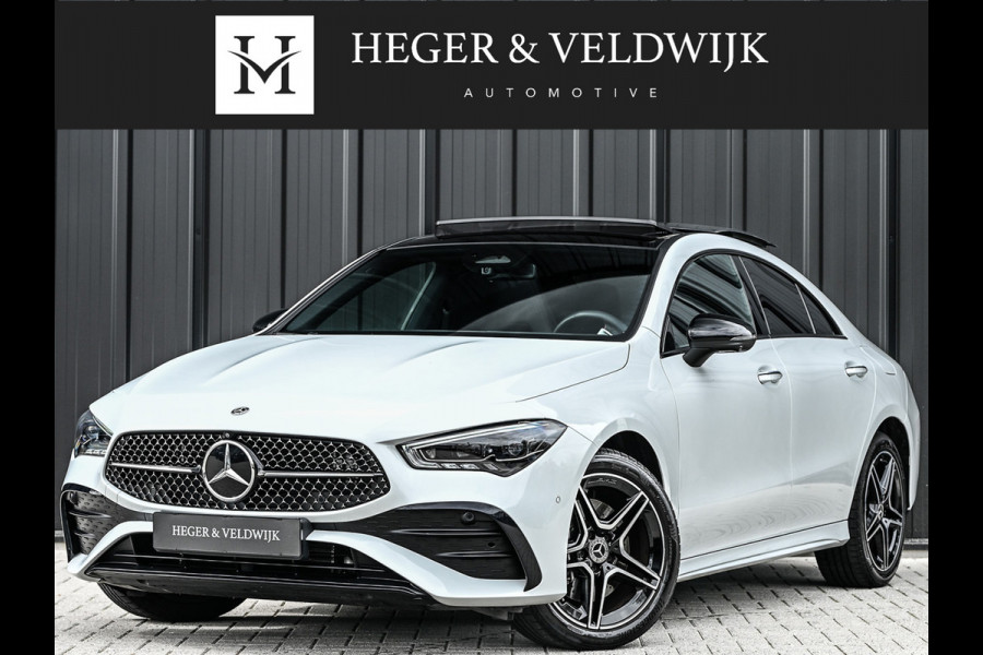 Mercedes-Benz CLA-Klasse 250 e AMG Line | Panoramadak | Distronic | Night pack | Stoelverwarming | 360 camera | Keyless | Head-up | Ambiance interieur