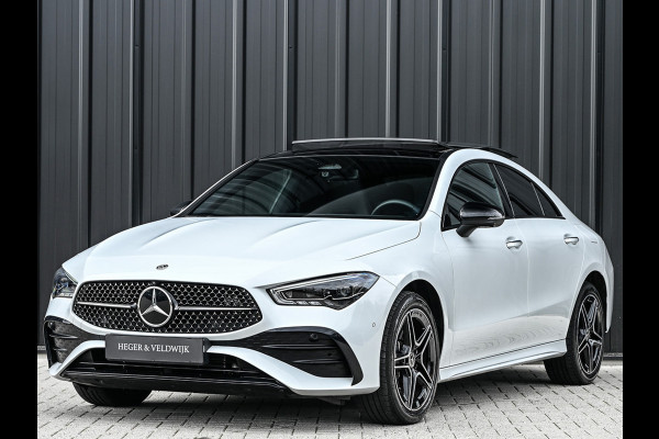 Mercedes-Benz CLA-Klasse 250 e AMG Line | Panoramadak | Distronic | Night pack | Stoelverwarming | 360 camera | Keyless | Head-up | Ambiance interieur