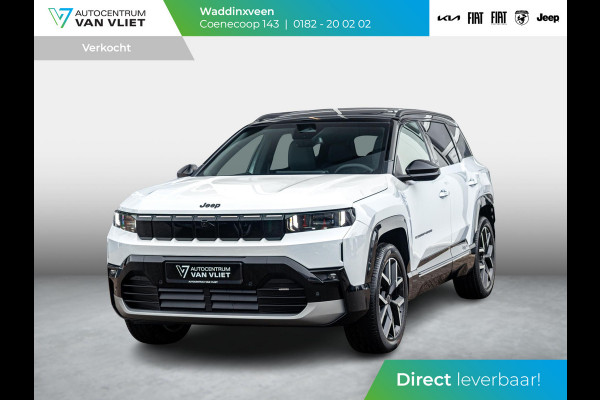 Jeep Compass First Edition 74 kWh | Uit voorraad leverbaar !| Adapt. Cruise | Camera | Carplay | 20" | Elektr. A-Klep | Navi | Winter Pack | Schuif/Kanteldak | Premium Pack | Conv. Pack | Warmtepomp