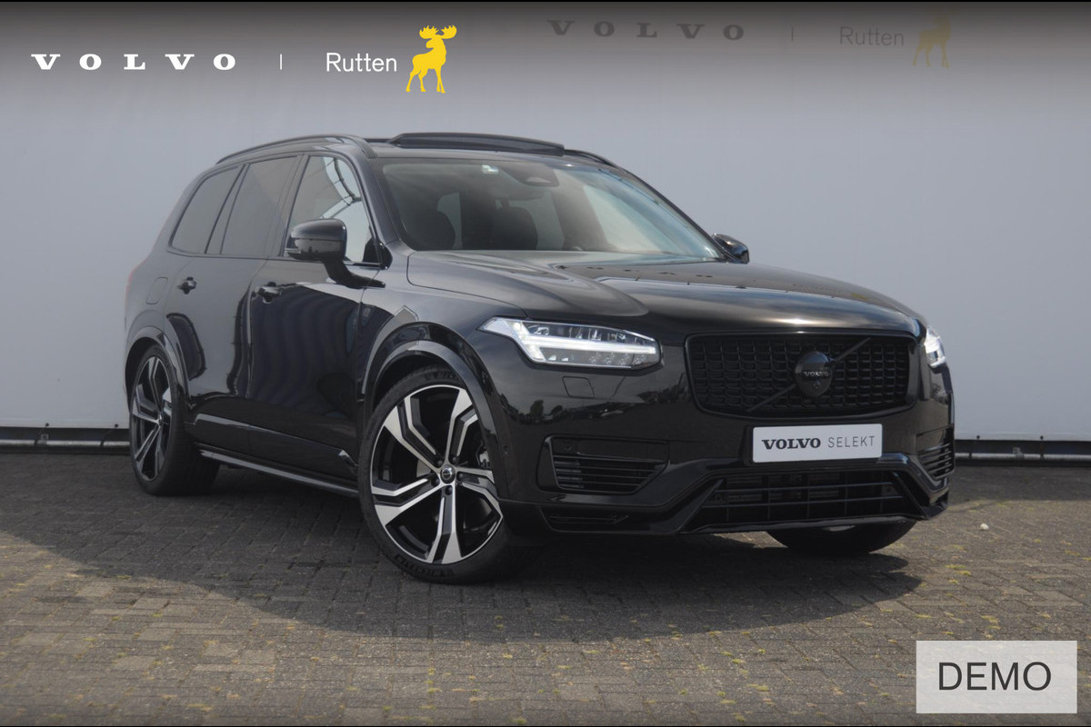 Volvo XC90 T8 455PK Recharge AWD Ultra Dark Long range / Luchtvering / Bowers & Wilkins/ Polestar Tuning / HEICO verlaging / Trekhaak / Head-up display / Stoelverwarming en ventilatie / Massagestoelen / Memory seats / Adaptive cruise control / 360 Camera /
