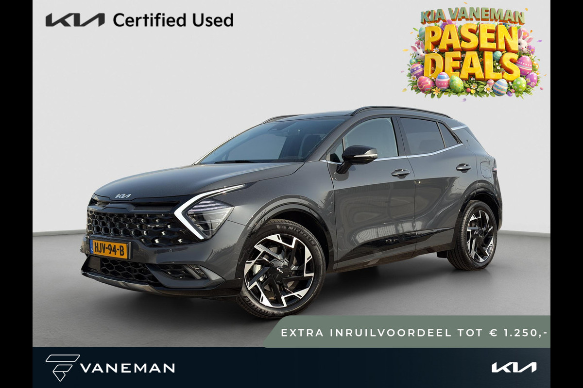 Kia Sportage 1.6 T-GDi Plug-in Hybrid AWD GT-Line | Tot € 1.250,- extra inruil tijdens dit Paasweekend! | Automaat | Adapt. Cruise | Stoel- en Stuurverwarming | Pano Schuif/Kanteldak | Elektr. Voorstoelen |
