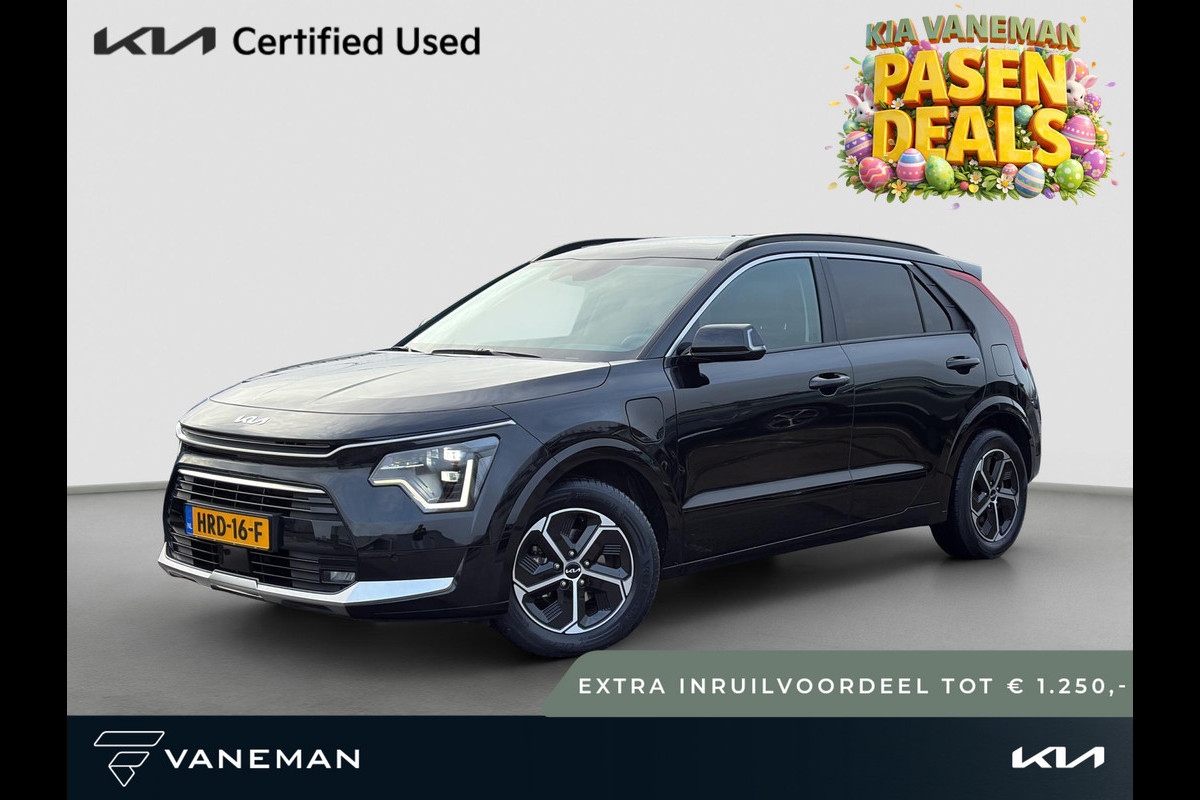 Kia Niro 1.6 GDi PHEV DynamicPlusLine | Tot € 1.250,- extra inruil tijdens dit Paasweekend! | Leder | Stoel- en Stuurverwarming | Adapt. Cruise | Schuif/Kanteldak | Elektr. Achterklep |