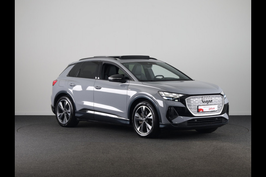 Audi Q4 e-tron 40 S-line 77kWh 204pk | SOH 94% | Panoramadak| Navigatie | Parkeercamera | Lederen bekleding | Keyless pakket | Head up display