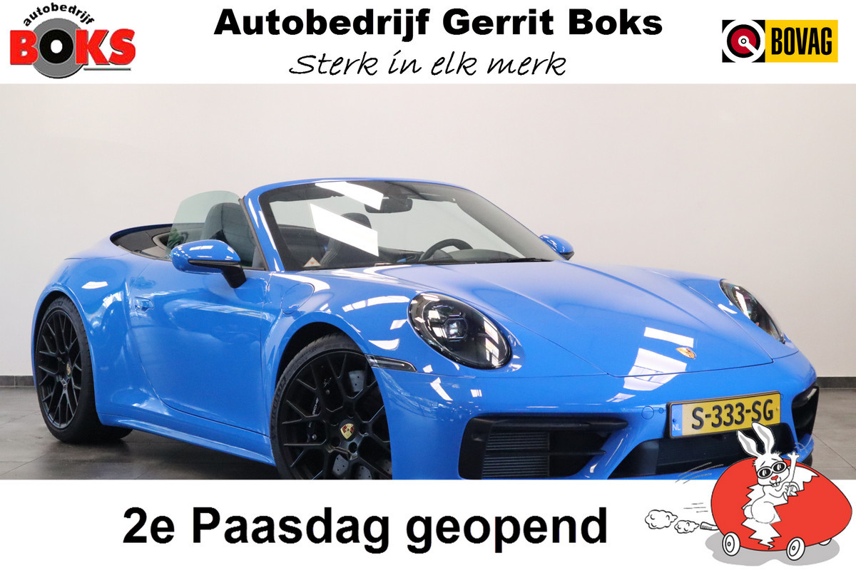 Porsche 911 Cabrio 3.0 Carrera 4 GTS Sport Chrono X- Sight NL Auto 480PK! Shark blue Dealer onderhouden ! 2e Paasdag geopend van 12.00 tot 17:00u !